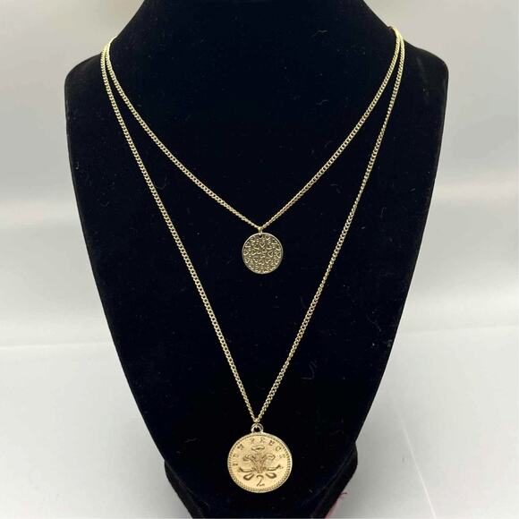 other Jewelry - Gold 2 Pence Layered Necklace